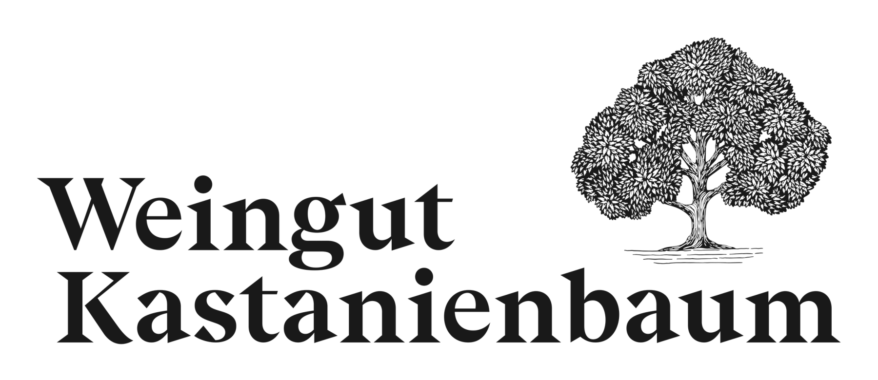 Weingut Kastanienbaum Logomit Baum Schwarz RGB